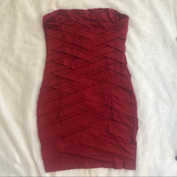 LAST ONE Red Strapless Mini Dress 🔥 - Picture 4 of 8